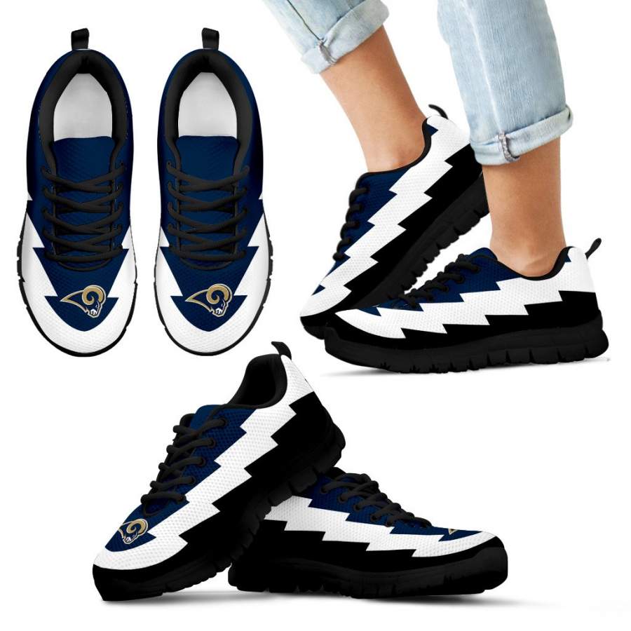 Jagged Saws Creative Draw Los Angeles Rams Sneakers