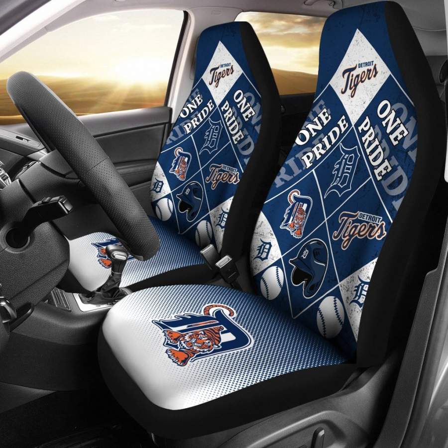 Colorful Pride Flag Detroit Tigers Car Seat Covers