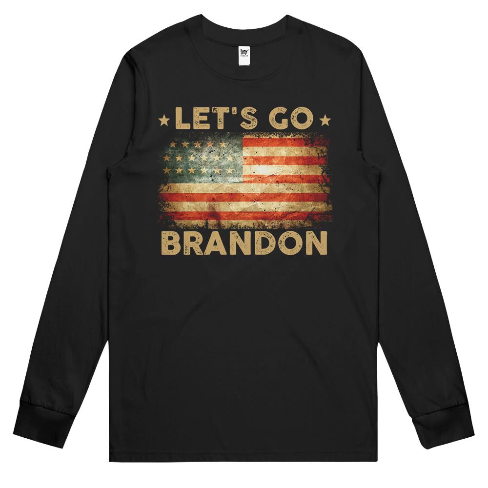 Let’S Go Braden Brandon Us Flag Funny Trendy Sarcastic Gift Long Sleeve T Shirts