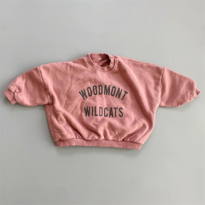 2022 Fashion Kids Girl Letter Print Sweatshirt Autumn Kids Long Sleeve Tops Cotton Baby Boy Pullover Cute Children Clothing alx