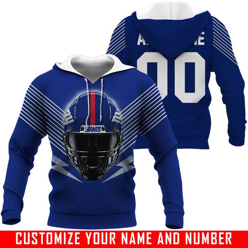 Helmets – New York Giants – v2 – CUSTOMIZE NAME AND NUMBER – HOT SALE 3D PRINTED – NOT IN STORE