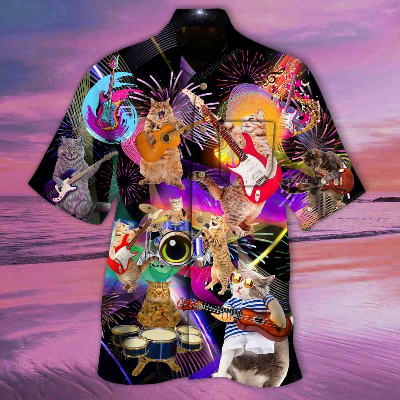 Rocker Cat Hawaii Shirt Re Ha93850