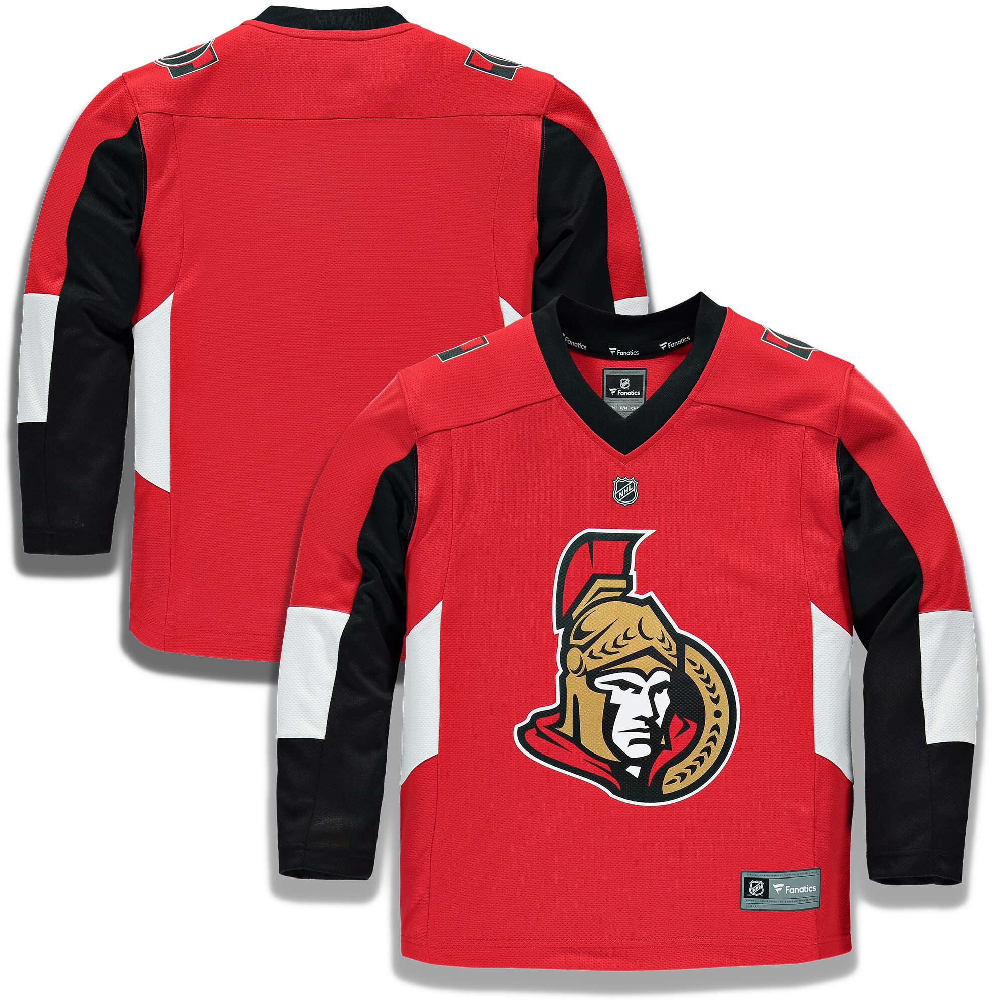 Ottawa Senators Branded Youth Home Replica Blank Jersey – Red