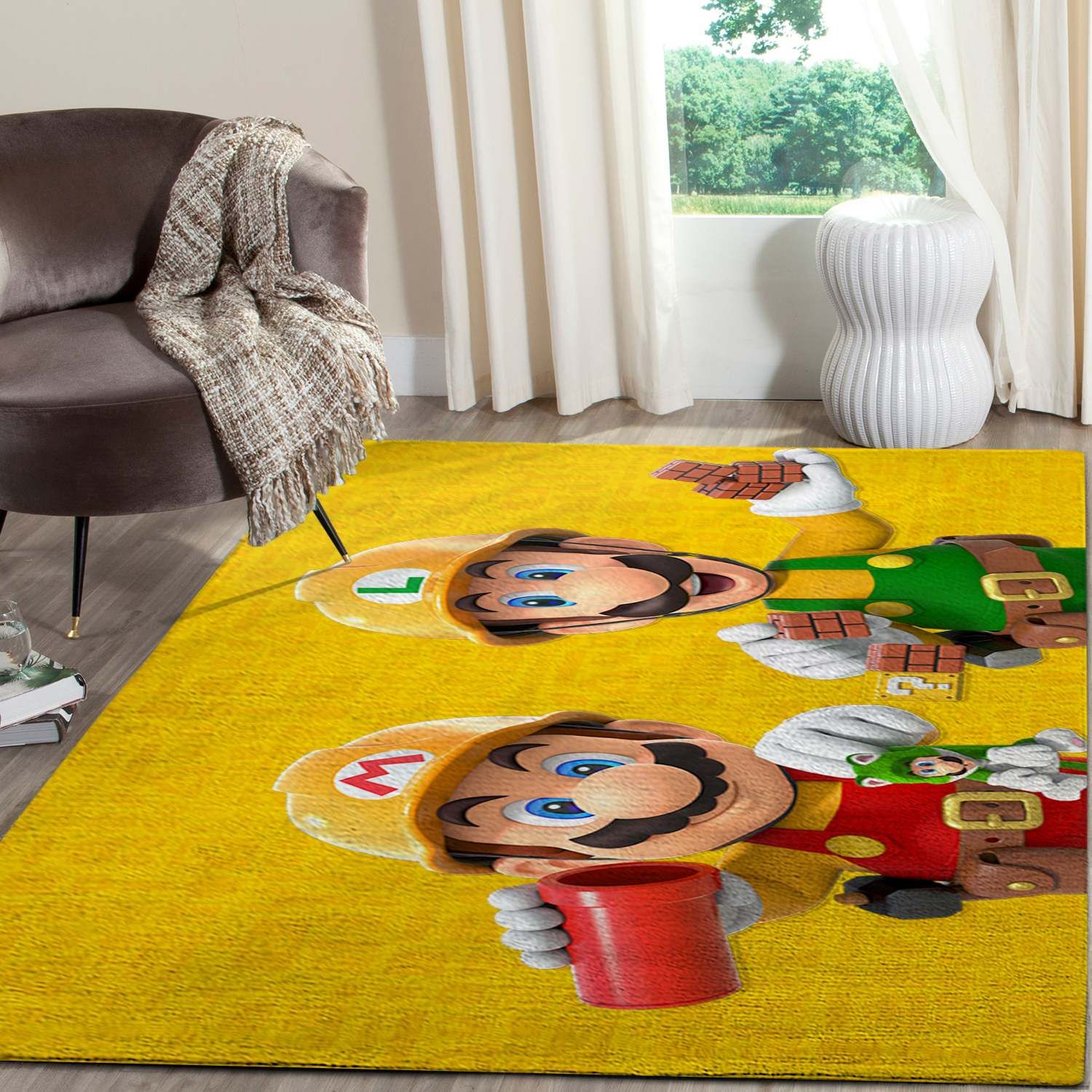 The 20 Rug Super Paper Mario Gaming Area Rugs Living Room Carpet FN041220 Christmas Gift Floor Decor