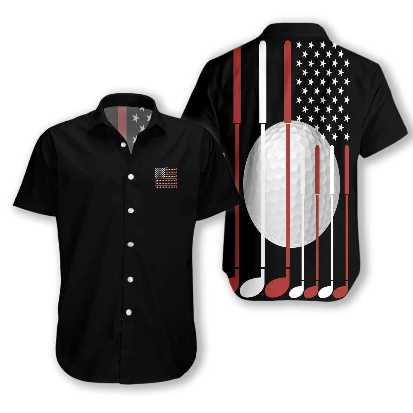 American Flag Golf Ez14 1912 Hawaiian Shirt