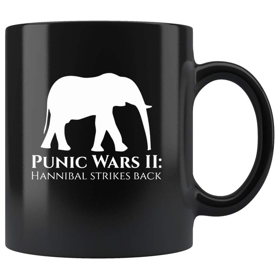 Punic Wars II Hannibal Strikes Back Elephant Black Coffee Mug