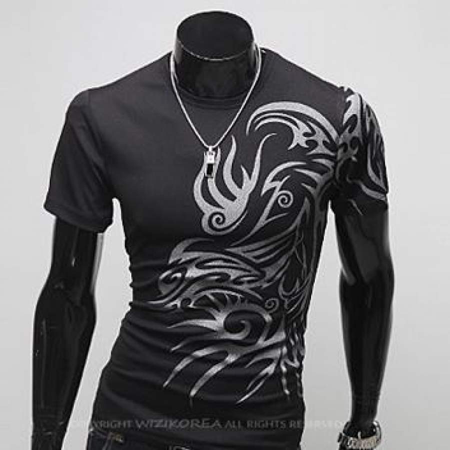 Spring Summer Short Sleeve t-shirt printing Tees space compression 3d t shirt