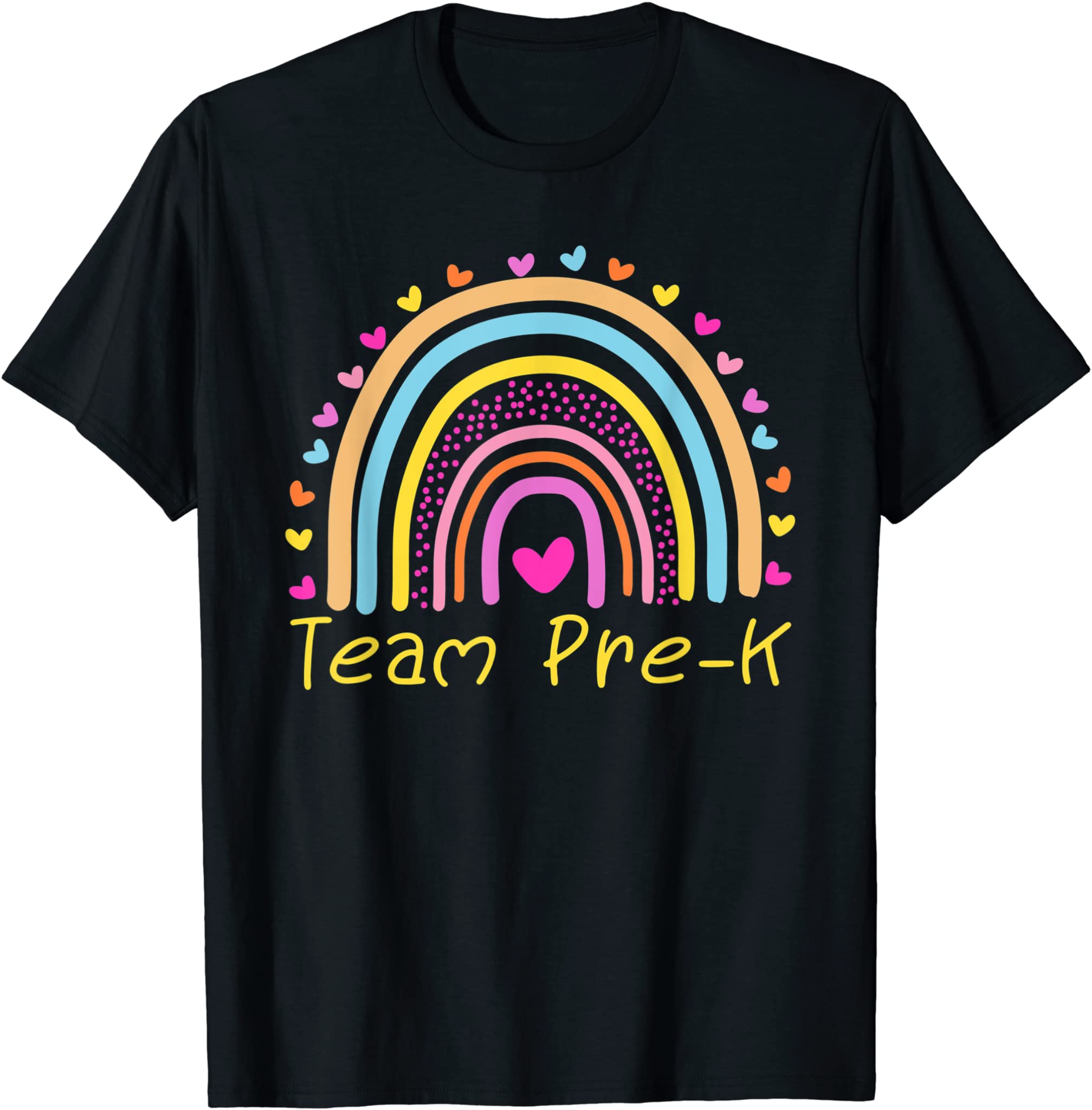 Team Pre-K Teacher Rainbow T-Shirt