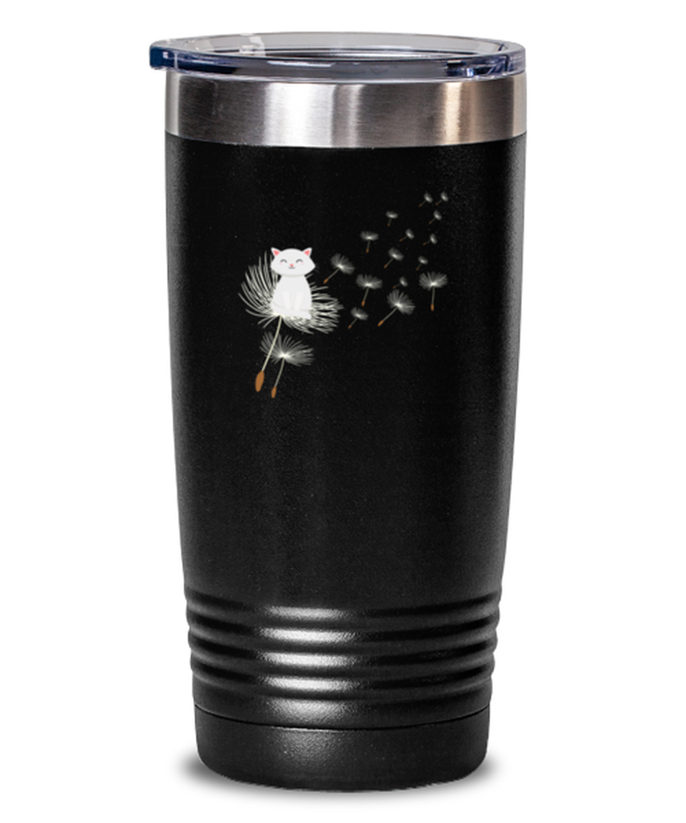 20 Oz Tumbler Stainless Steel Funny Cat Dandelion