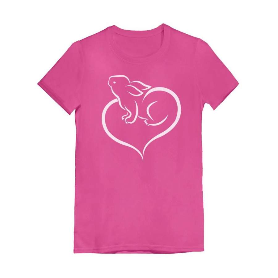 Love Heart Bunny Infant Girls’ Fitted T-Shirt