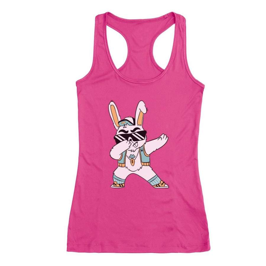 Dabbing Bunny Racerback Tank Top