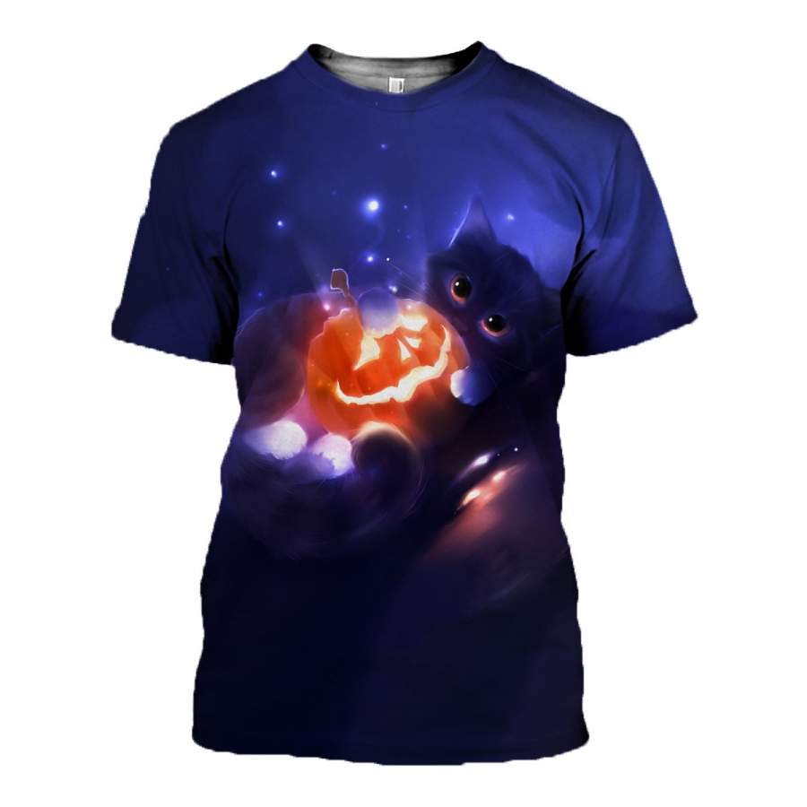 3D All Over Printed Cute Halloween Cat Shirts and Shorts