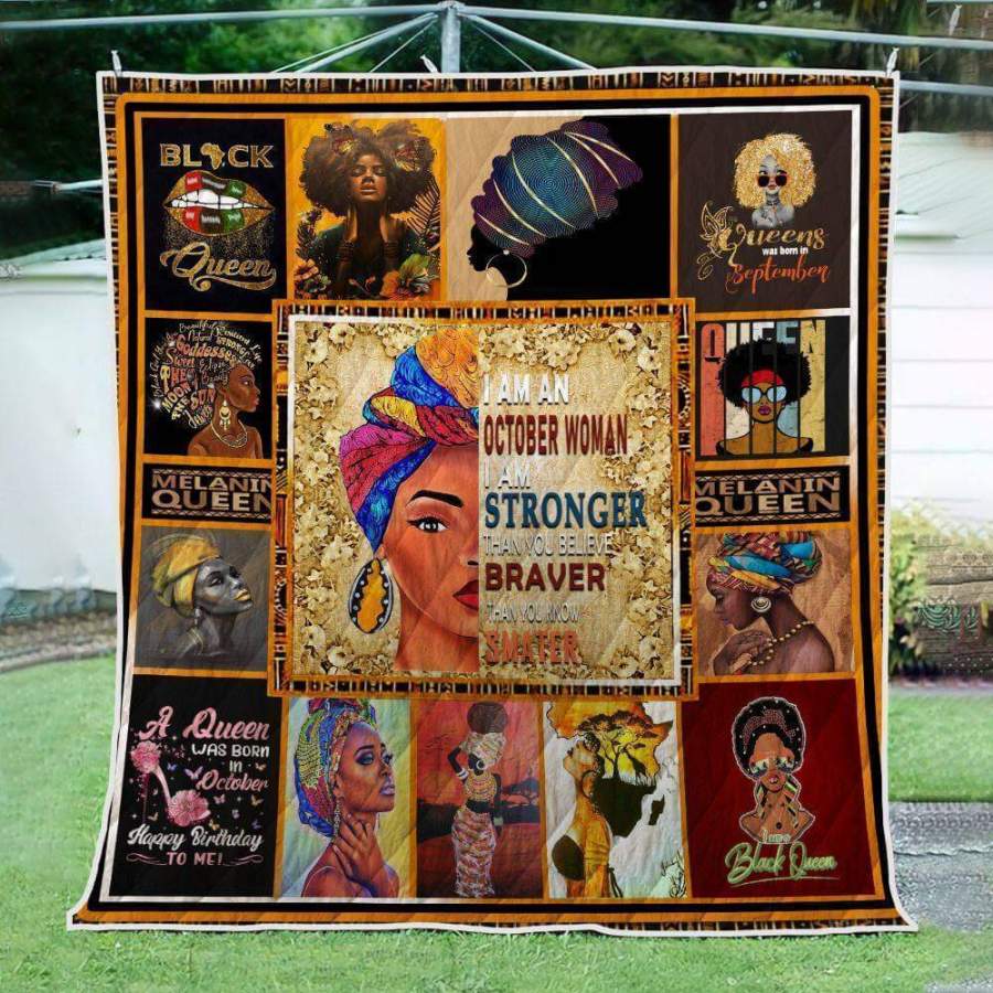 African American Quilt Designs I Am An October Woman Pretty Black Afro Girl Inspired African Themed Gift Ideas 250195