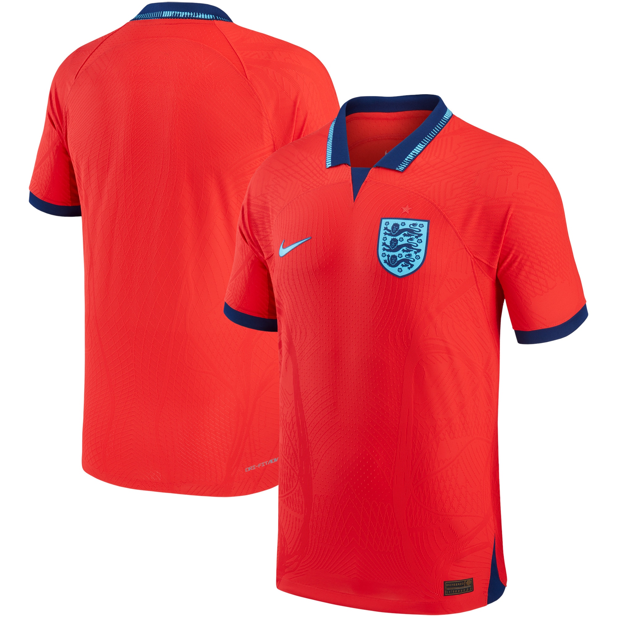 England National Team 2022/23 Away Vapor Match Authentic Blank Jersey – Red