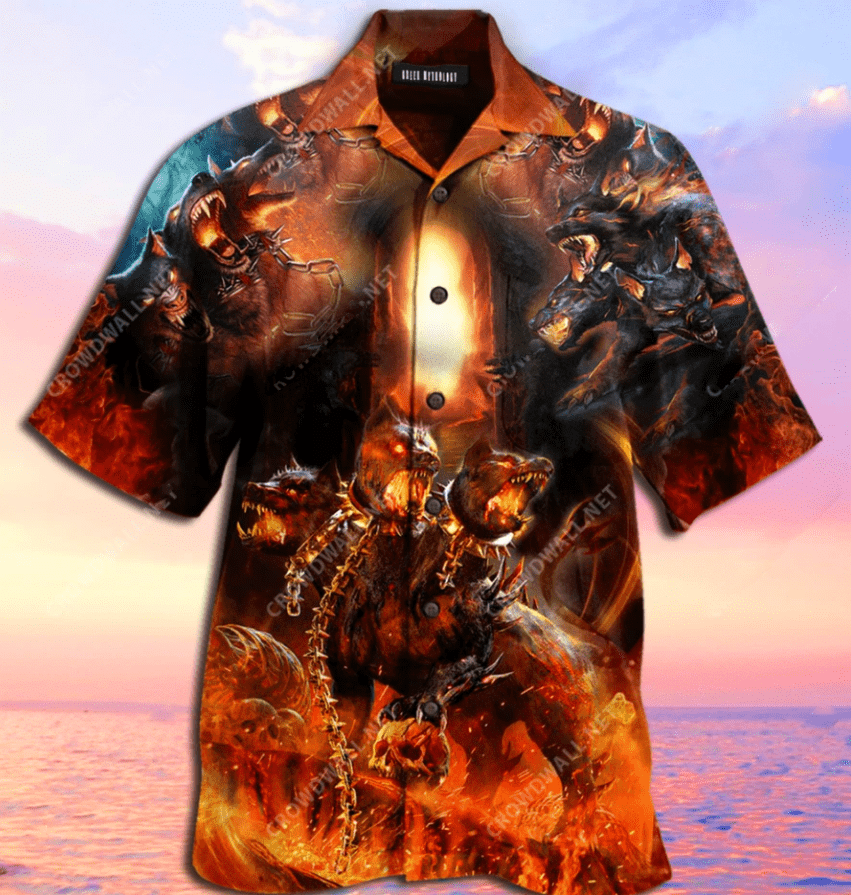 Cerberus Greek Mythology Unisex Aloha Hawaiian Shirts V - Pinotee Store