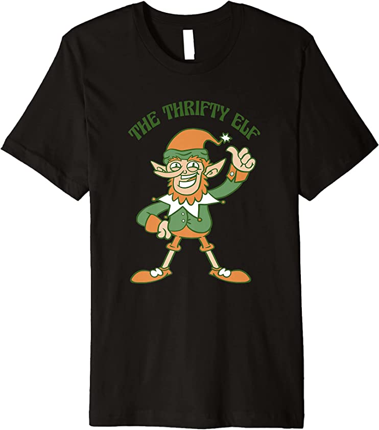 The Thrifty Elf Cute Ugly Christmas Sweater Premium T-Shirt