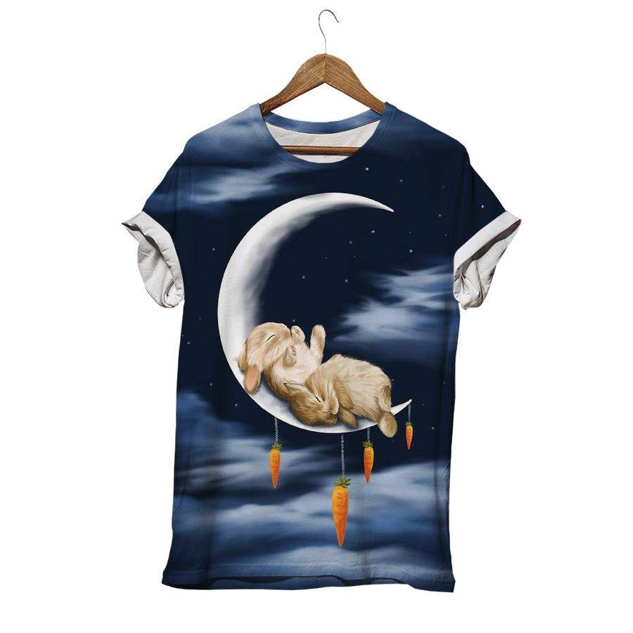 Sleeping Rabbit On Carrot Dreamcatcher T-shirt