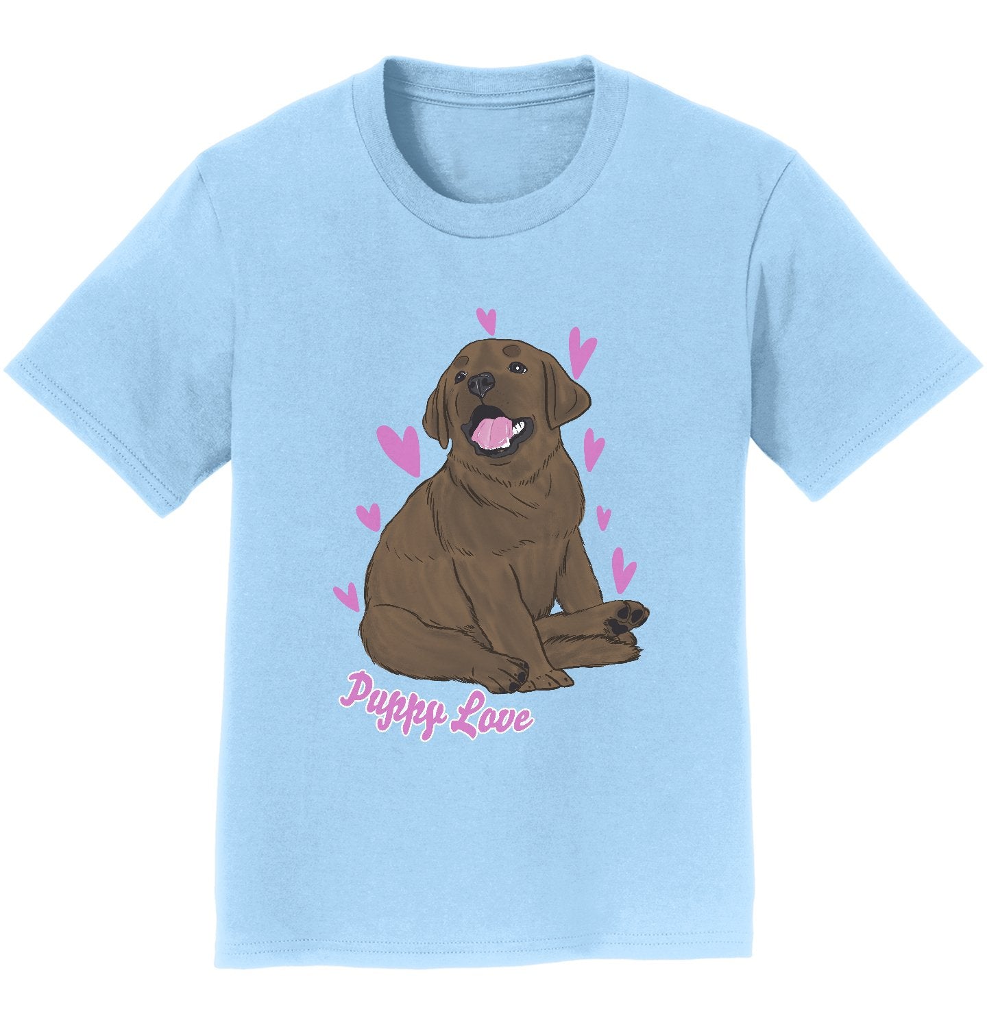 Chocolate Labrador Puppy Love – Kids’ Unisex T-Shirt