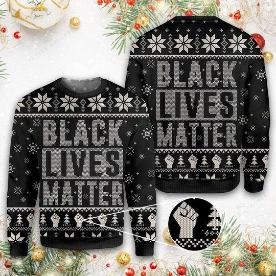 Black Lives Matter Christmas Ugly Sweater | Unisex | Full Size | Adult | Colorful | US1604