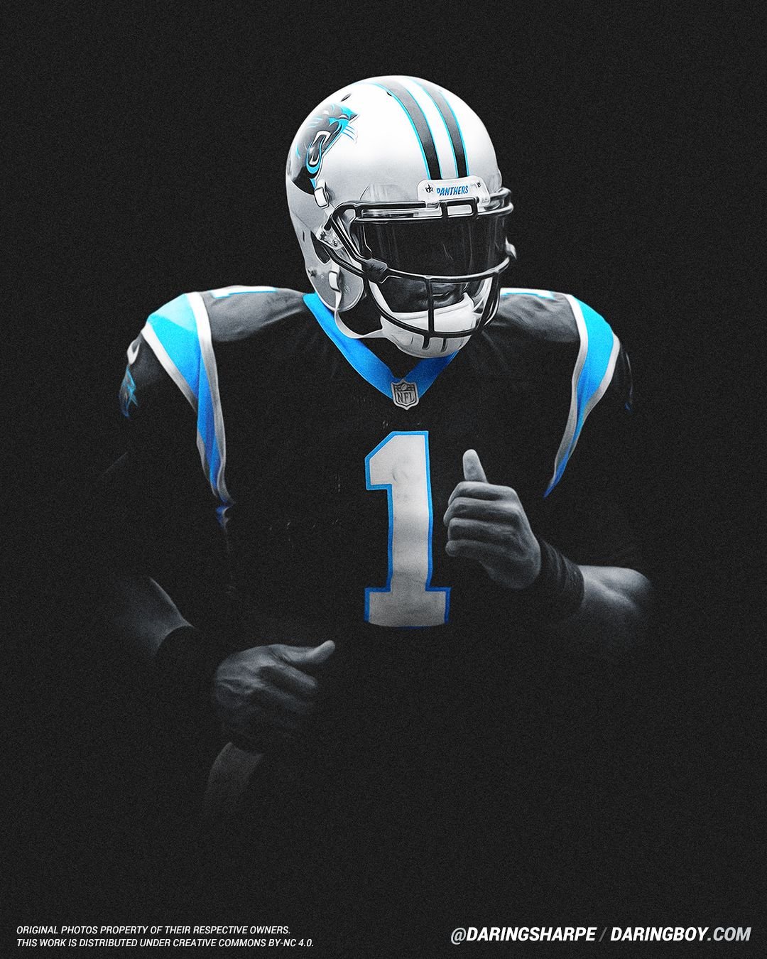 Carolina Panthers Cam Newton#1 Poster For Fans poster canvas