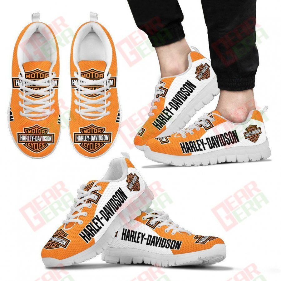 Harley Davidson Sneakers Mens Womens Motorcycle Lovers Custom Print Footwear Casual Riding Shoes GE644