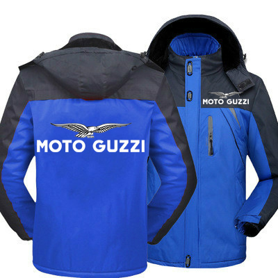 2022 New Winter Fashion Men’s Moto Guzzi Logo Fleece Waterproof Jackets Thicken Hoodies Zipper Warm High Quality Outwear alx