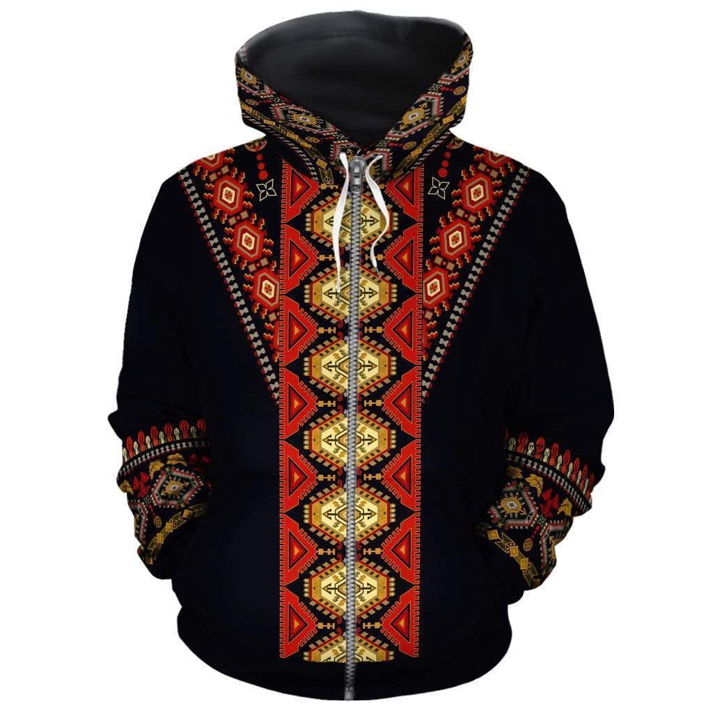 Greek Life Hoodie – Dashiki Tribal Line Zip Hoodie