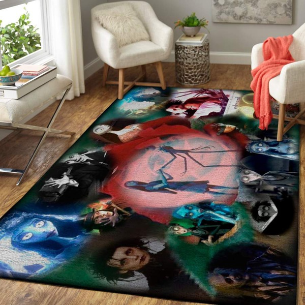 Tim Burton Characters Area Rug, Movie Floor Decor 1909223