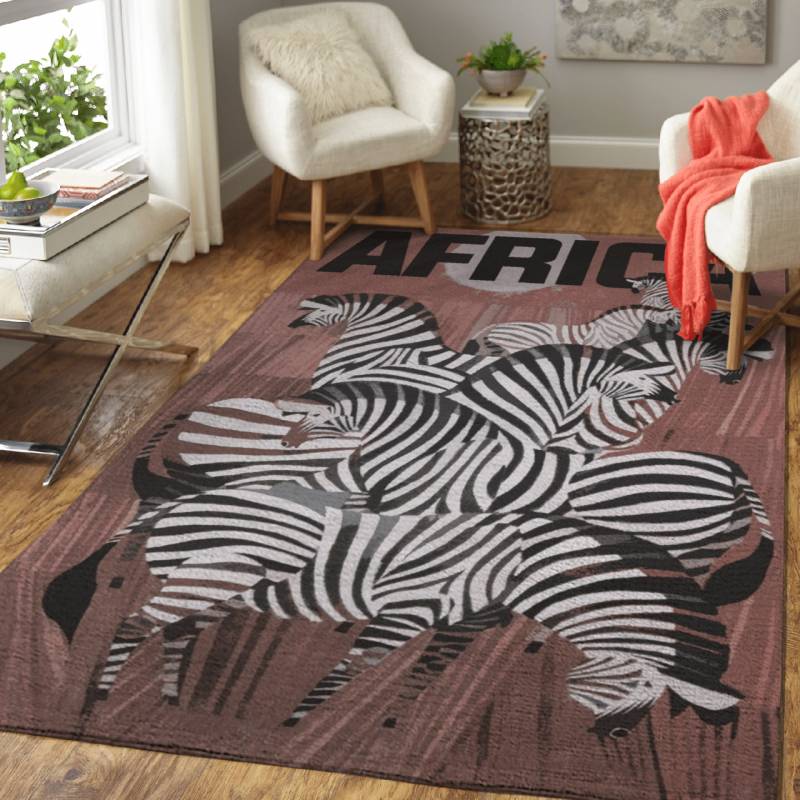 Africa Zebras – Animals Area Rug Carpet