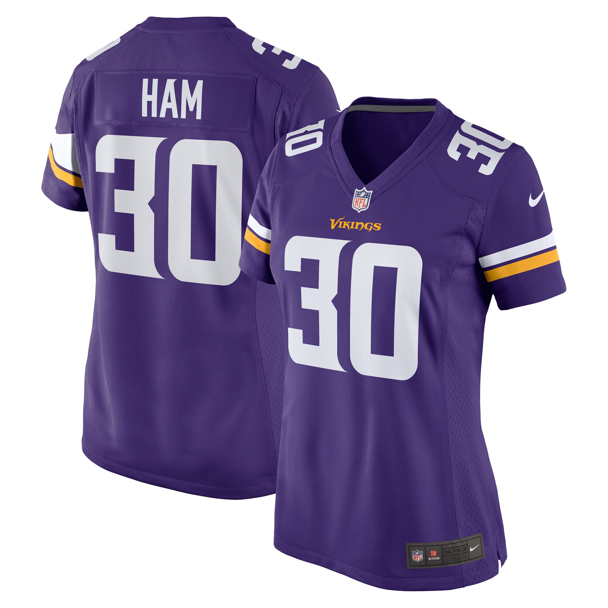 Women’s Minnesota Vikings C.J. Ham Purple Game Jersey