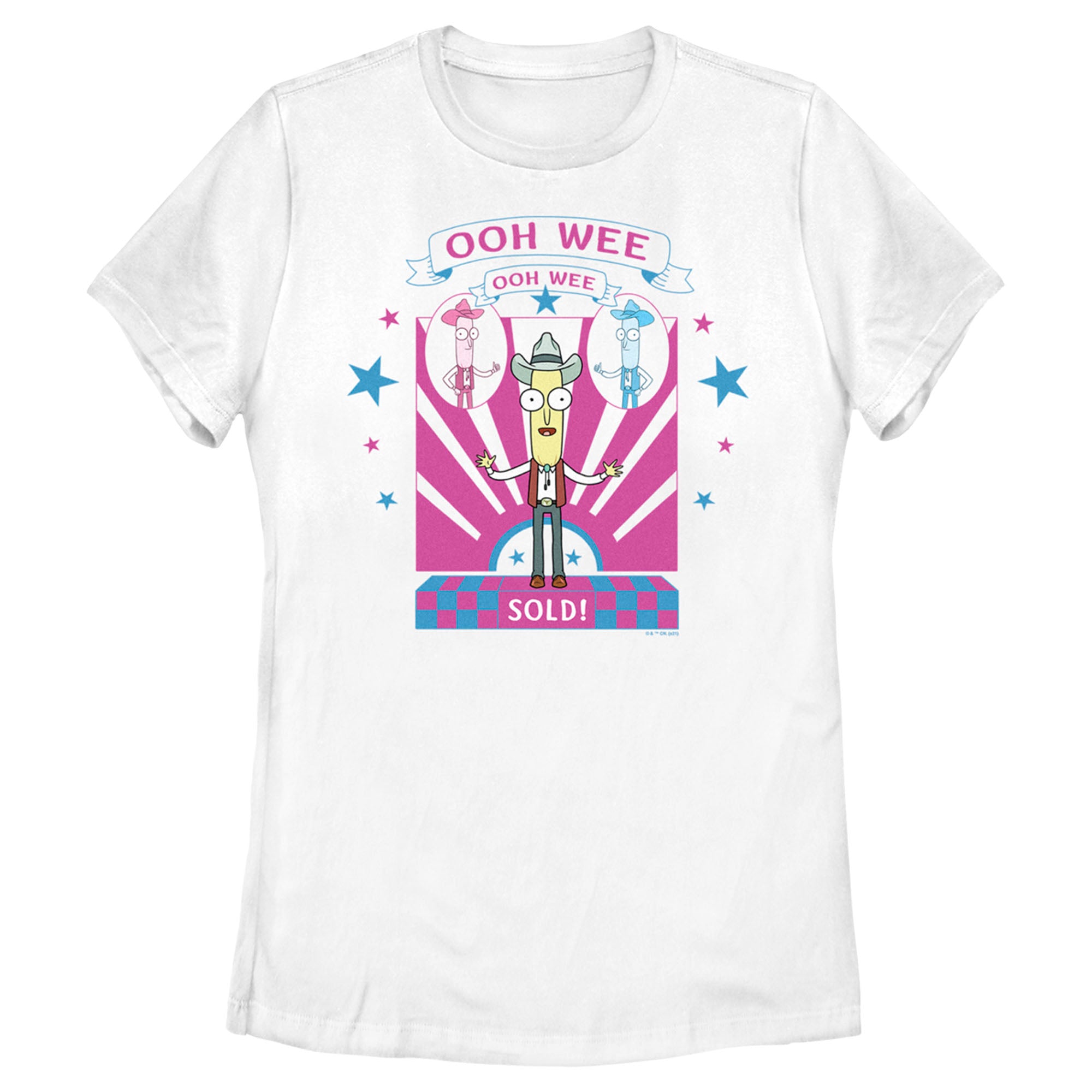 Women’S Rick And Morty Mr. Poopy Butthole Ooh Wee Sold! T-Shirt