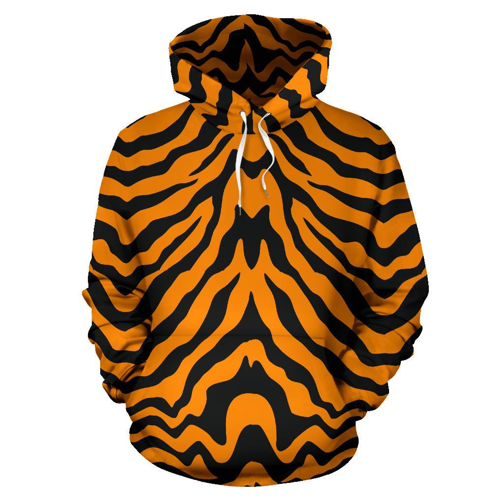 Bengal Tigers Skin Print Pattern Men Women Pullover Hoodie