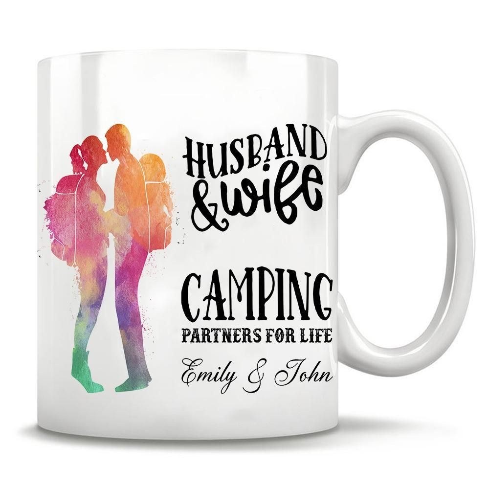 Couple Gift Camping Couple Custom Name Printed Mug