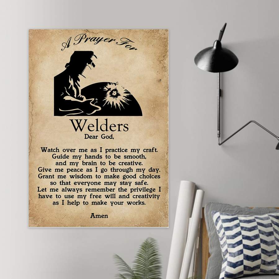 A Prayer For Welders Special Custom Design Poster  Gift