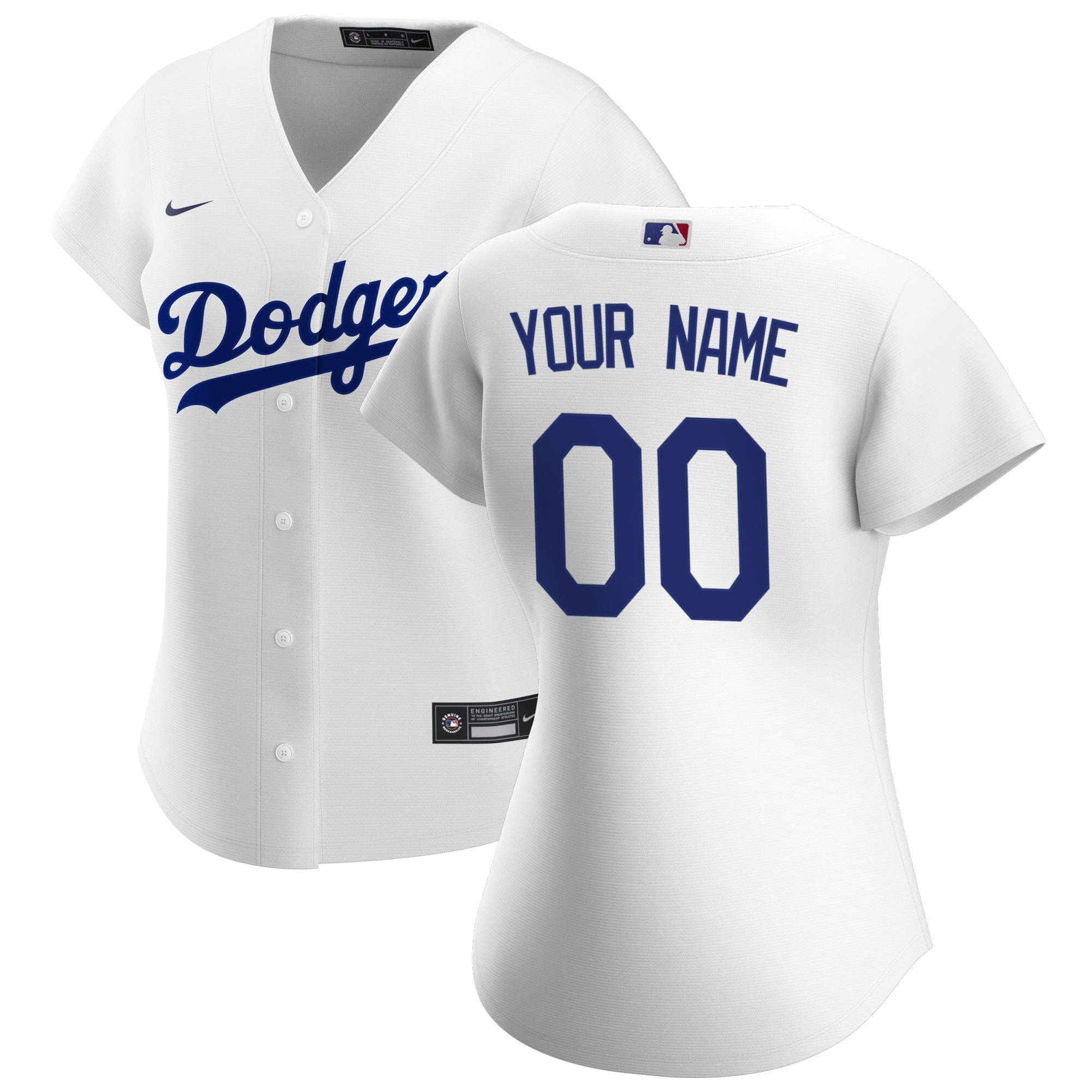 Women’s Los Angeles Dodgers White Home Custom Jersey