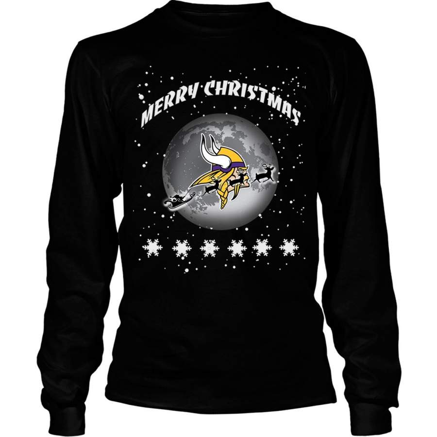 Merry Christmas T Shirt, Minnesota Vikings T Shirt – Long Sleeve Tees