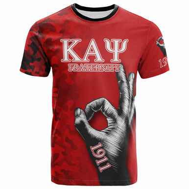 Kappa Alpha Psi T-Shirt – Custom Fraternity Hand Gesture Camouflage Patterns T-Shirt