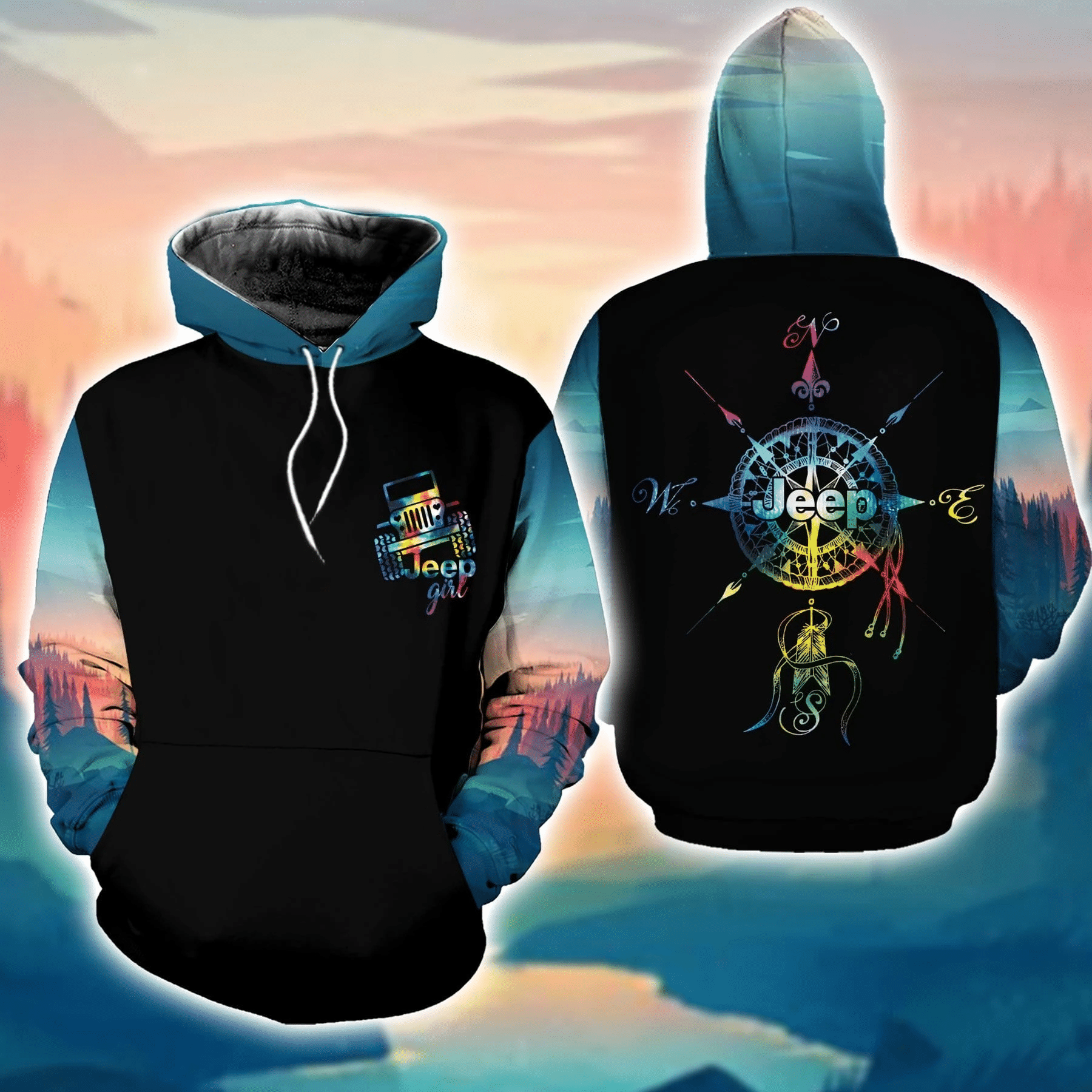 Amazing Jp Girl Compass Hoodie 3D