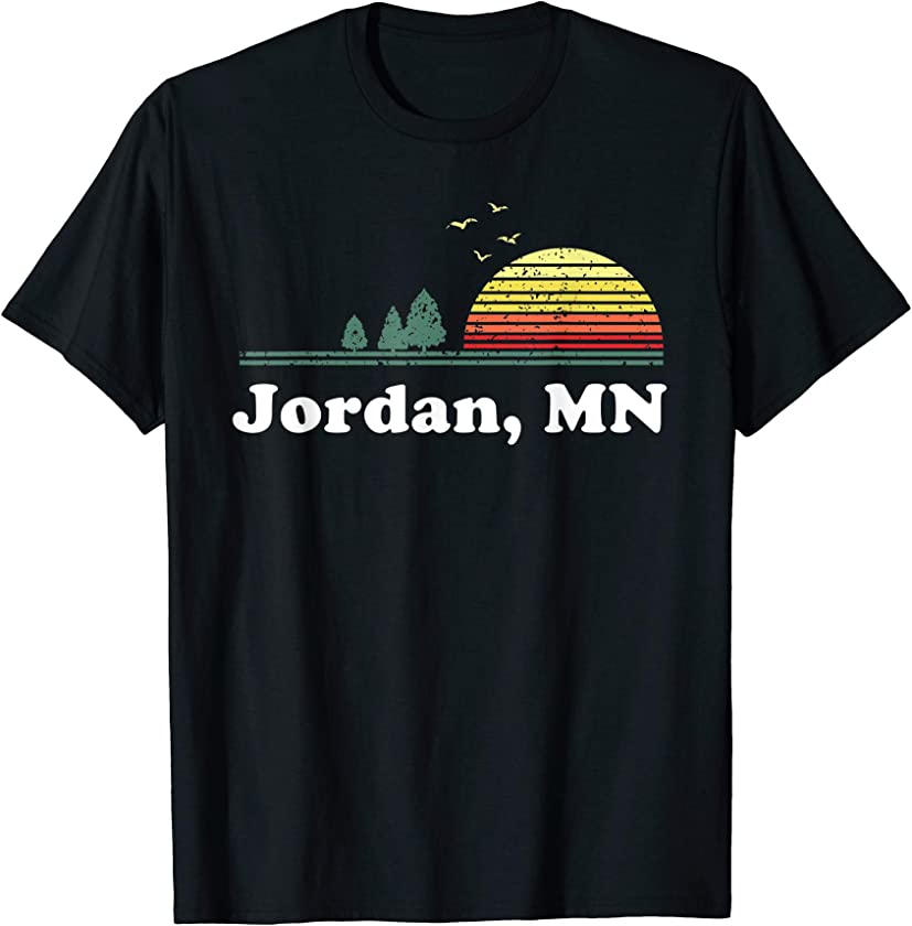 Vintage Jordan, Minnesota Home Souvenir Print T-Shirt