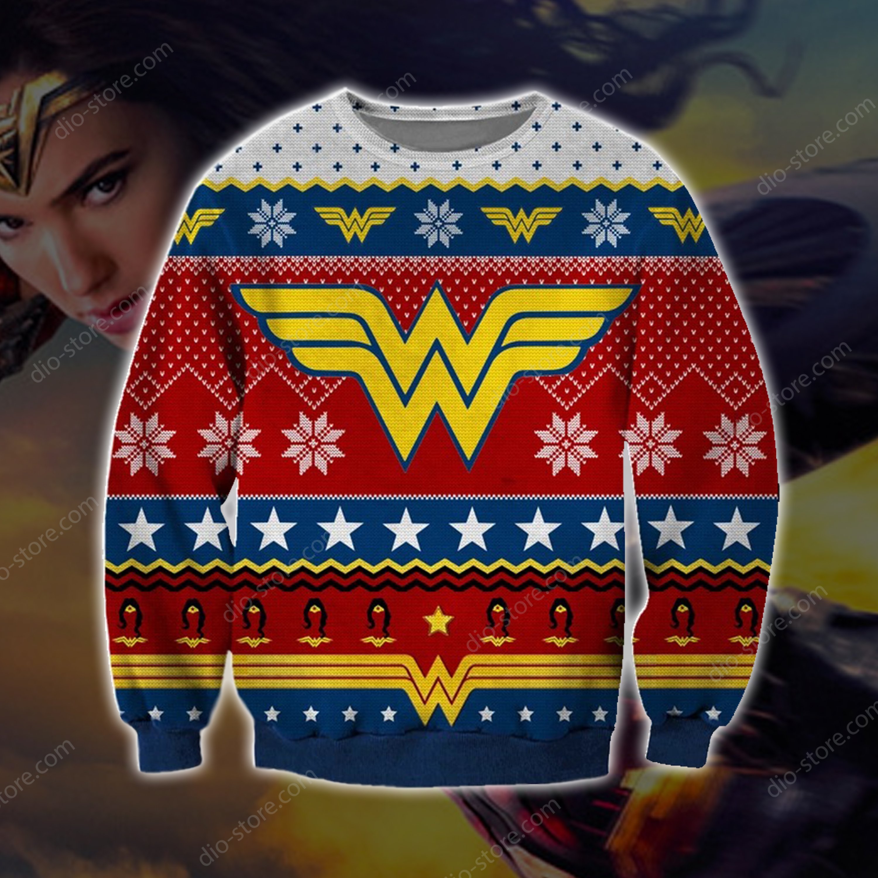 Wonder Woman Knitting Pattern 3D Print Ugly Christmas Sweater 2023 Hoodie All Over Printed Cint10674