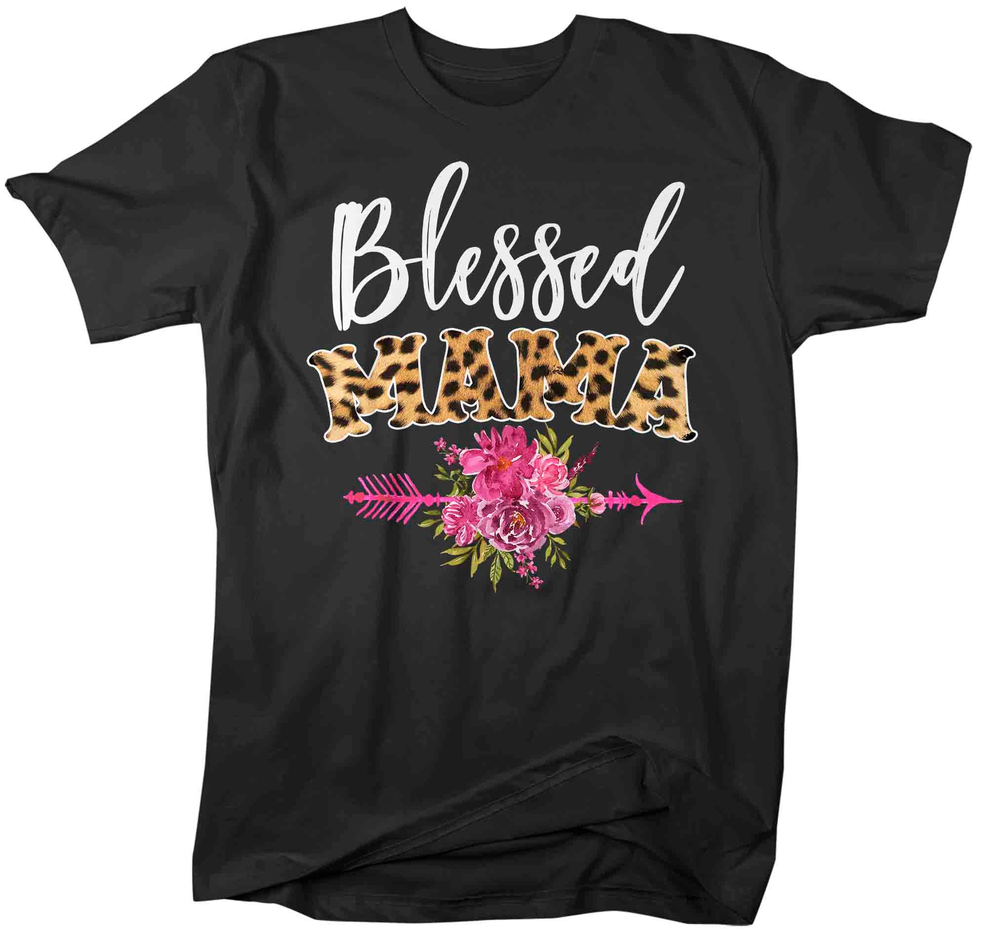Men’S Blessed Mama Shirt Mother’S Day Gift Shirt For Mom Floral Boho Cheetah Animal Print Tee Gift For Momma Unisex Soft Tee