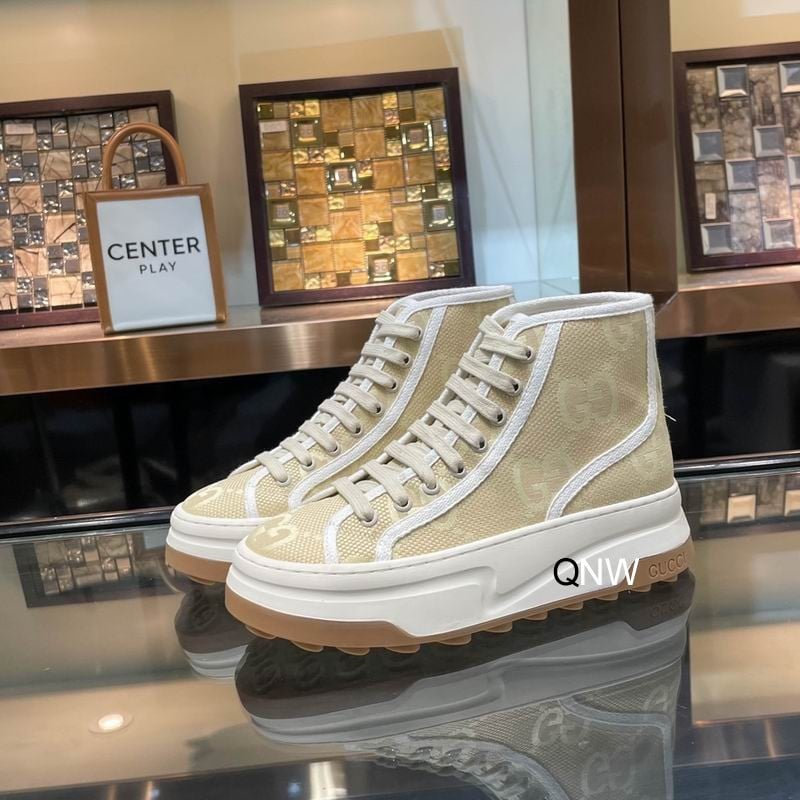 Gucci High-top Maxi GG Shoes Sneakers – Light Yellow SNK161563569