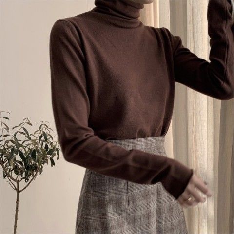 Turtleneck Sweaters Women Solid Basic All-match Soft Loose Long Sleeve Knitwear Autumn Winter Fashion Korean Style Students Ins alx