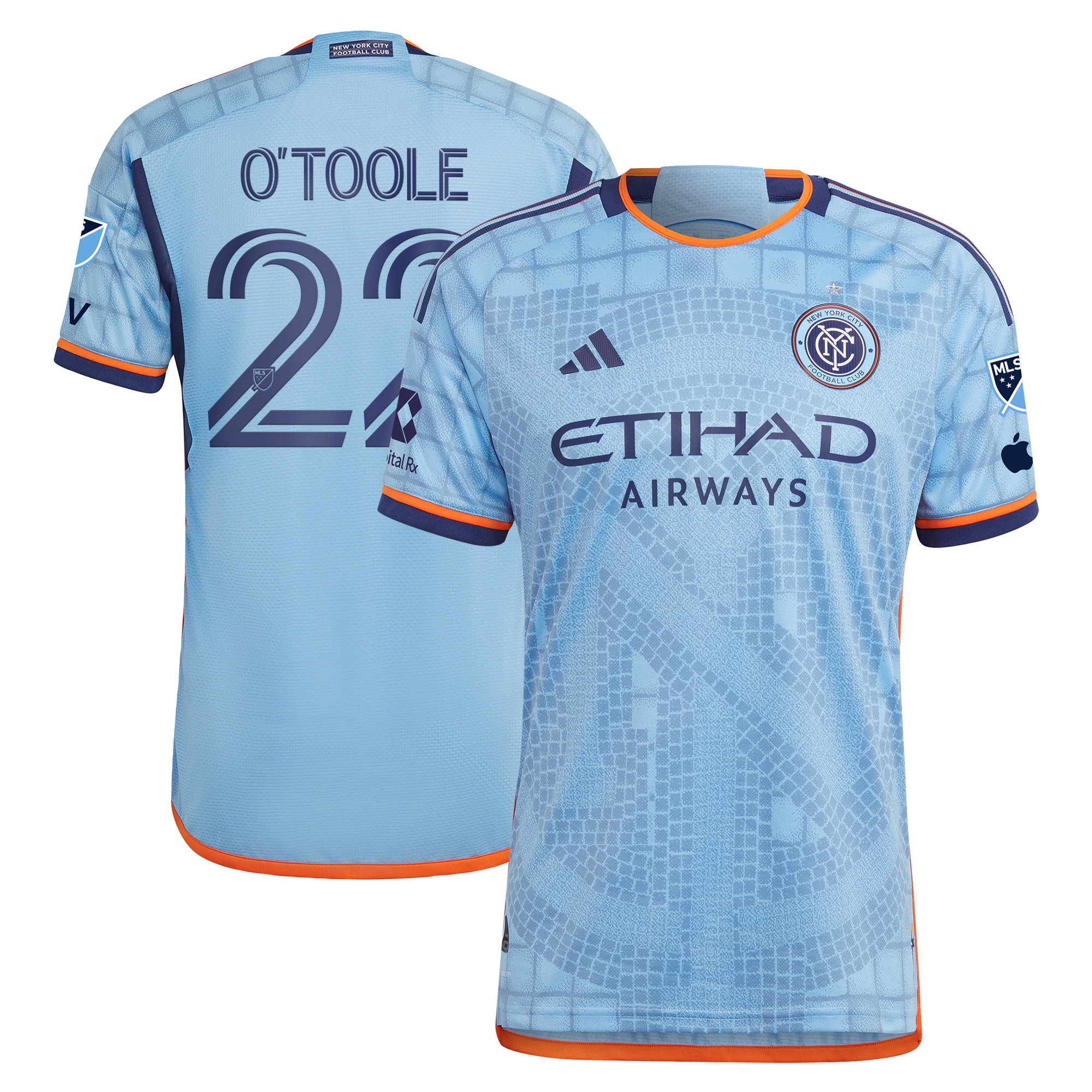 Kevin O'Toole New York City FC 2024 The Interboro Kit Authentic Player Jersey – Sky Blue