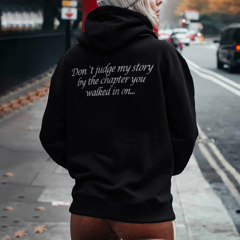 Don’T Judge My Story By The Chapter You Walked In On Print Couple Hoodie