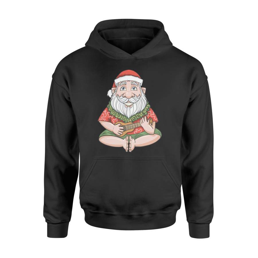 Summer Santa Playing Ukulele Christmas T Shirt – Standard Hoodie