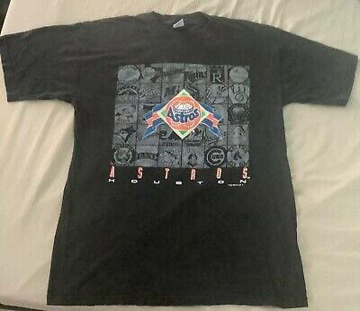 Vintage Houston Astros Retro Astrodome Logo 7 Baseball T-shirt Sz 5398