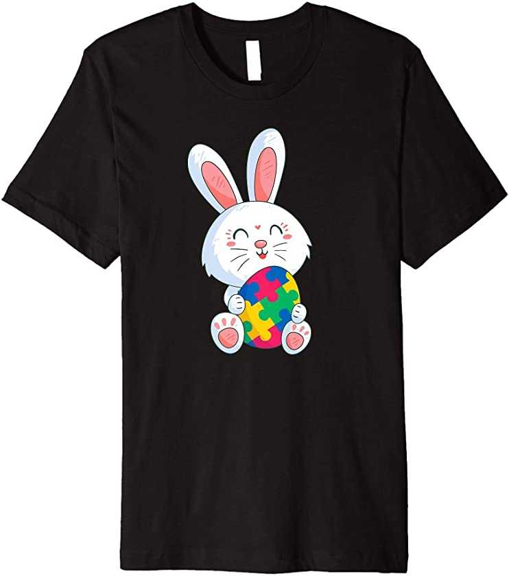 Autism Awareness Easter Bunny Puzzle Eggs Gifts Premium T-Shirt