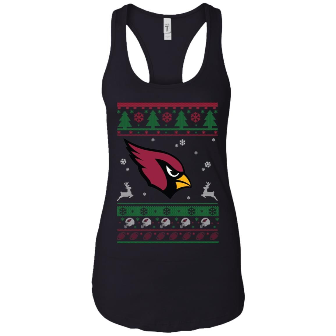 Arizona Cardinals Logo Football Teams Ugly Christmas Sweater Women Tank