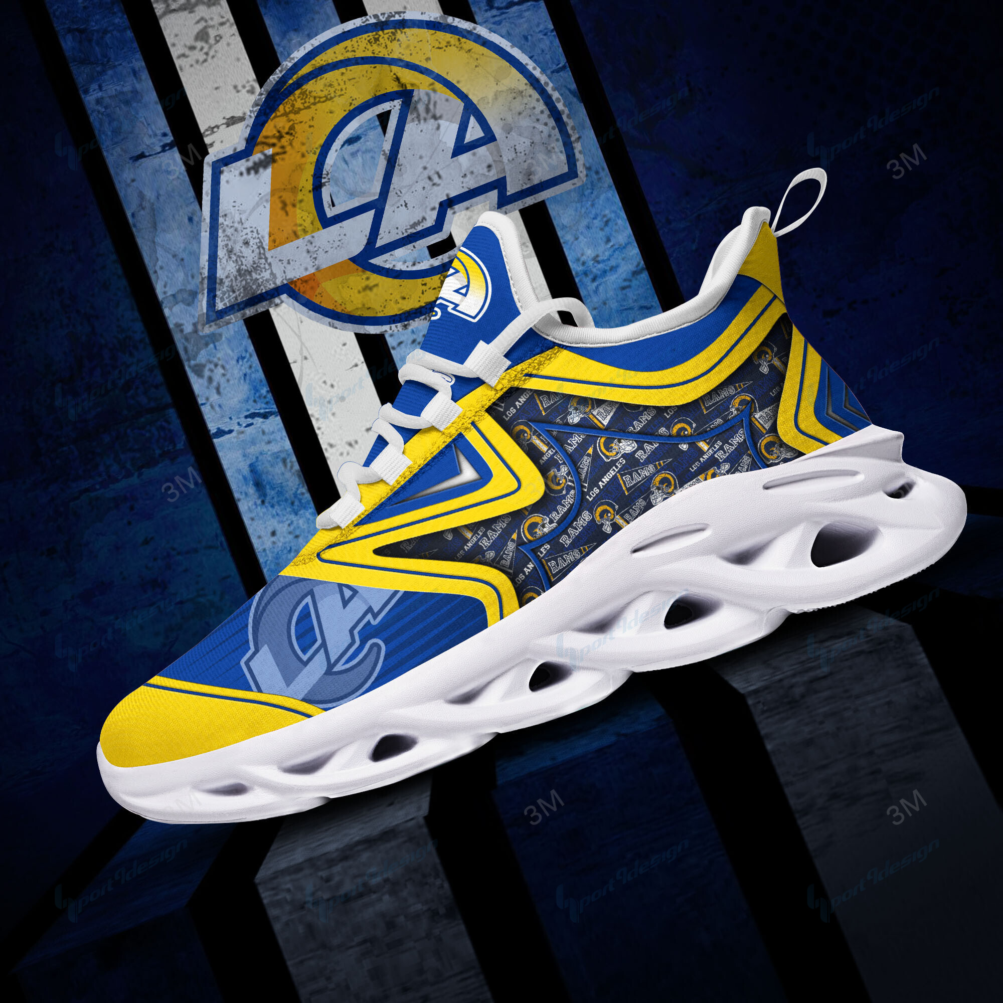 Los Angeles Rams Yezy Running Sneakers Bg902